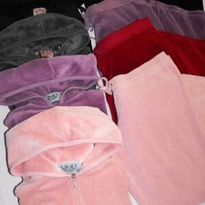 Juicy Couture Velour Full Zip Hoodie & Open Leg Pant